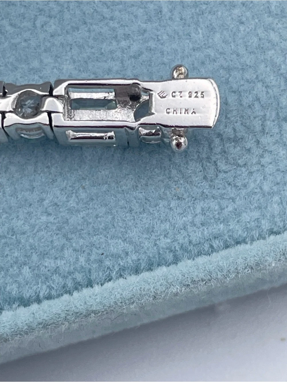 Epiphany 925 Sterling Silver Platinum Clad CZ Tennis Bracelet Baguette Round CZ